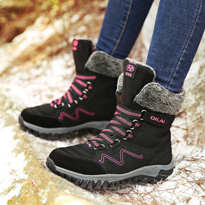 Women’s Winter Outdoor Snow Boots Warm Velvet Lined Hiking Shoes