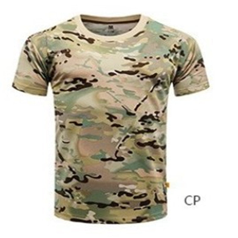 Camouflage Summer Quick-drying Mesh T-shirt