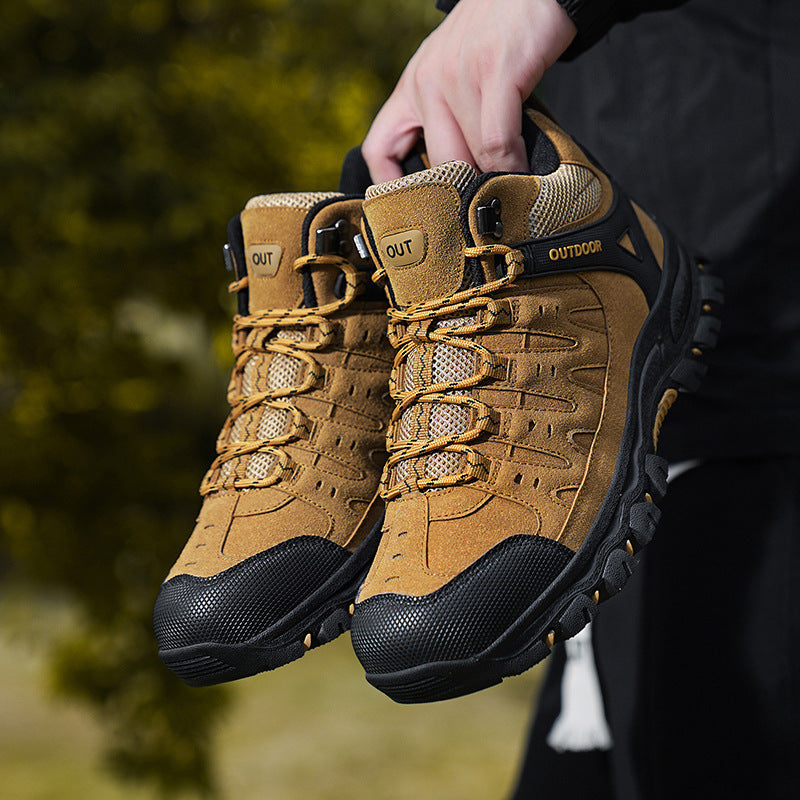 Men’s Plus Size High Top Hiking Shoes Non Slip Durable