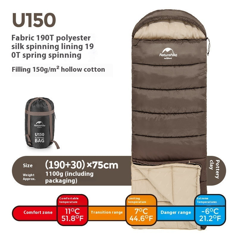 Naturehike Envelope Hooded Sleeping Bag For Cold Weather
