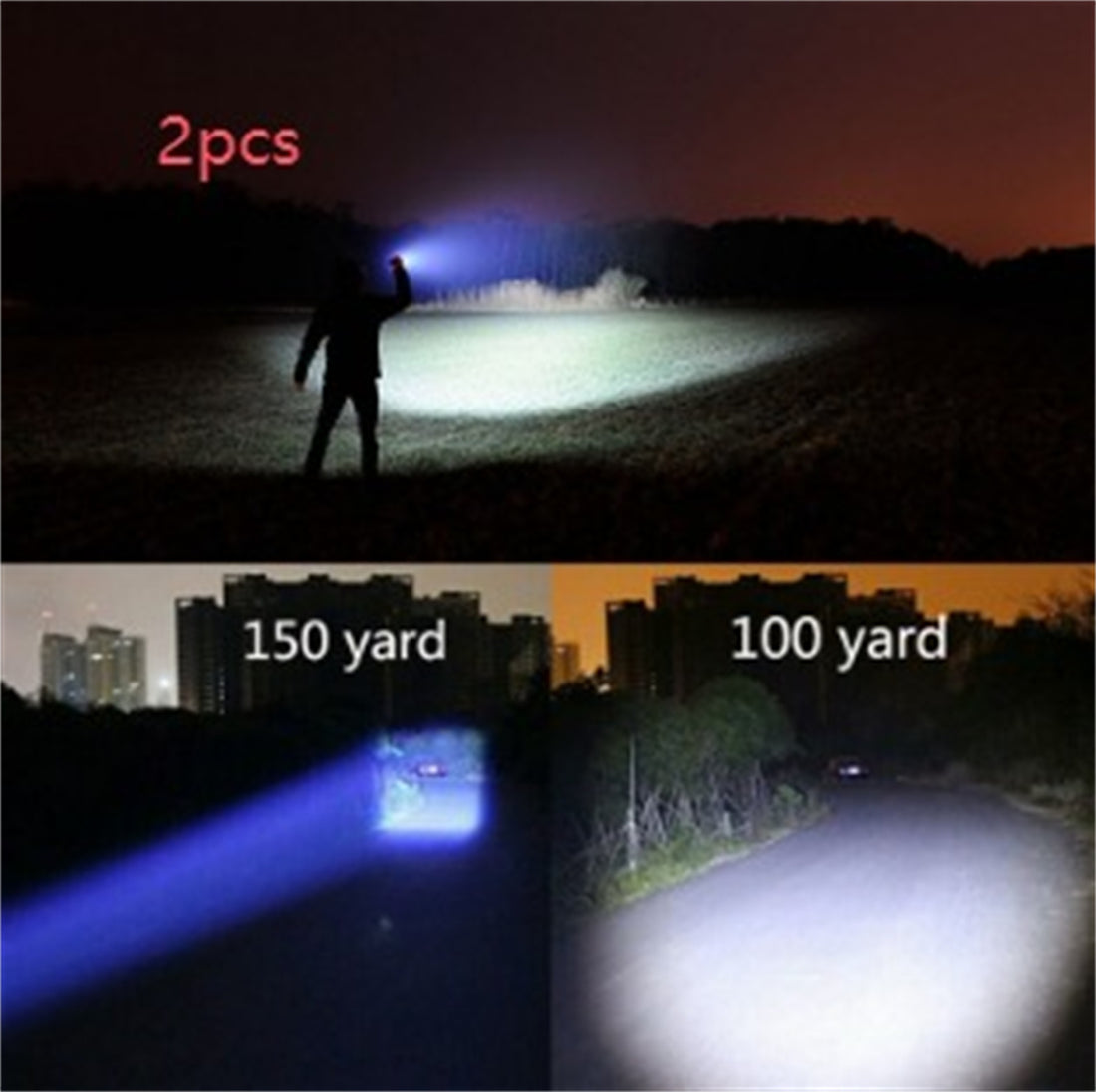 Portable Mini LED Zoom Flashlight Hunting Torch Light