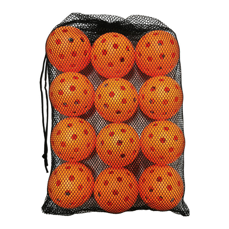 74mm 40-Hole Plastic Pickleball Set 12 Pieces With Net Bag