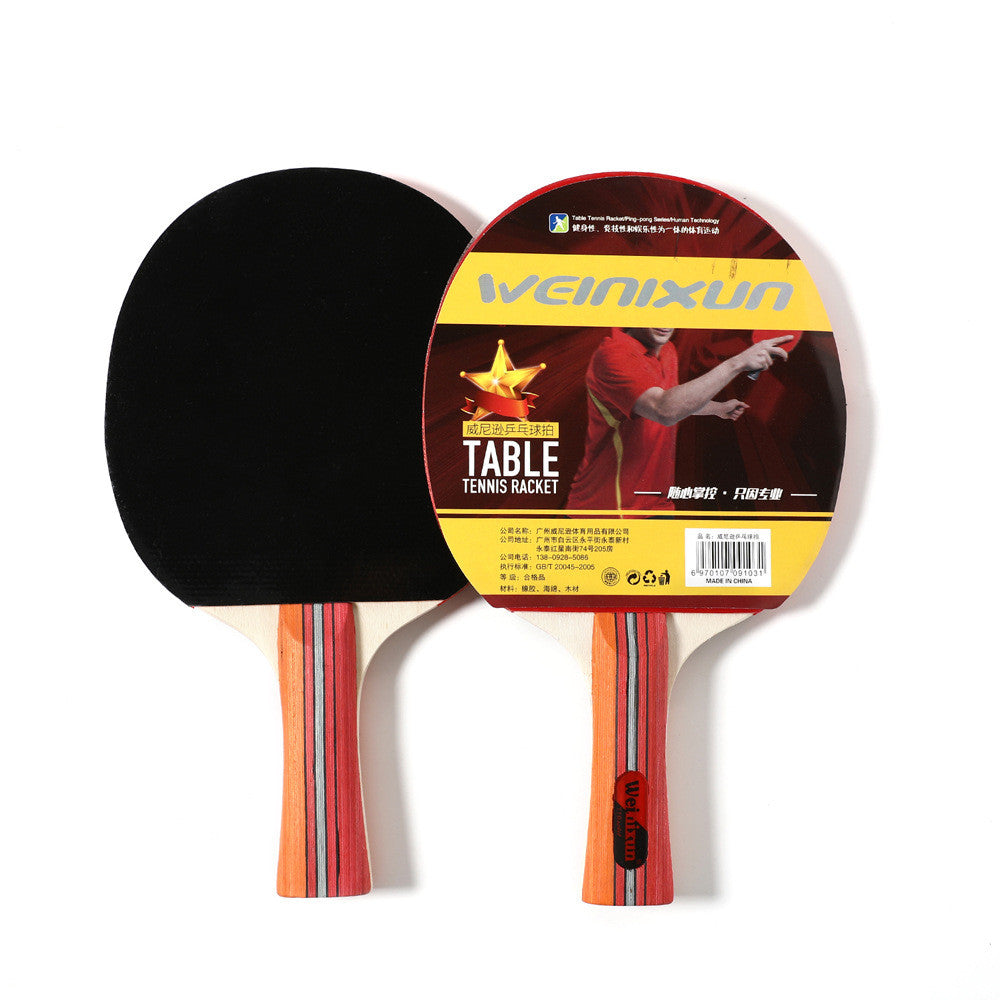 Double Reverse Rubber Table Tennis Racket