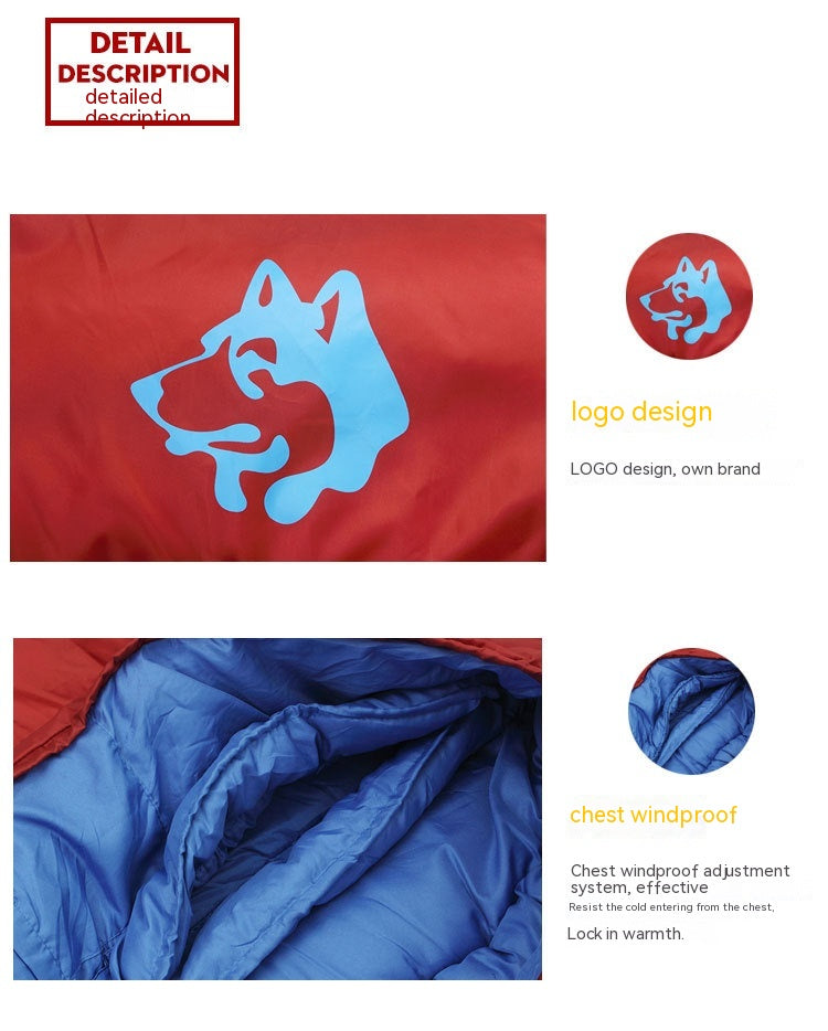Outdoor Cotton Sleeping Bag For Autumn And Winter Camping