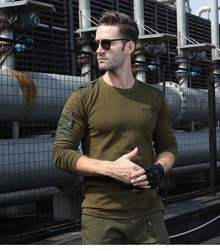 Men’s Vintage Camouflage Cotton Long Sleeve T-Shirt