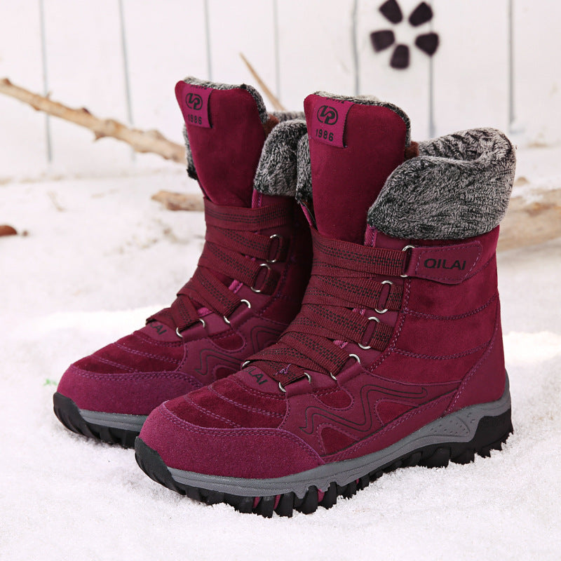 Women’s Winter Outdoor Snow Boots Warm Velvet Lined Hiking Shoes