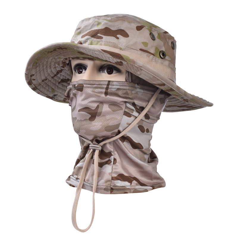 Men’s Outdoor Boonie Hat Sun Mask For Camping Cycling Fishing