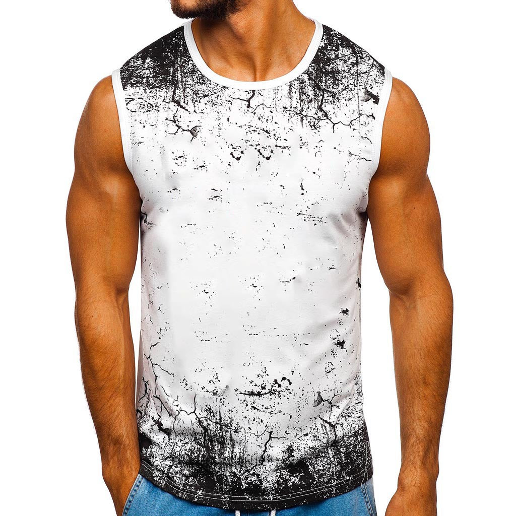 Outdoor Camouflage Running Sleeveless Casual T-Shirt For Men