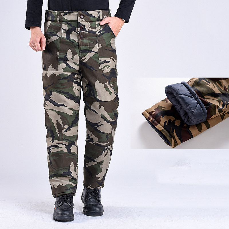 Men’s Winter Camouflage Fleece Lined Thick Cotton Padded Jacket
