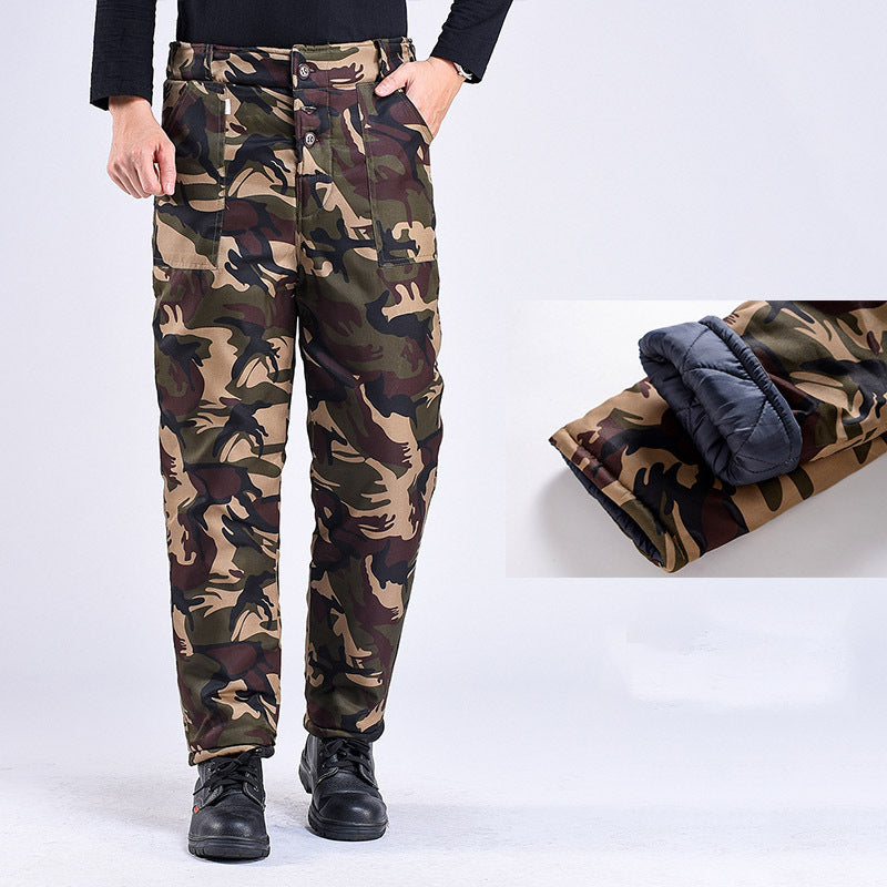 Men’s Winter Camouflage Fleece Lined Thick Cotton Padded Jacket