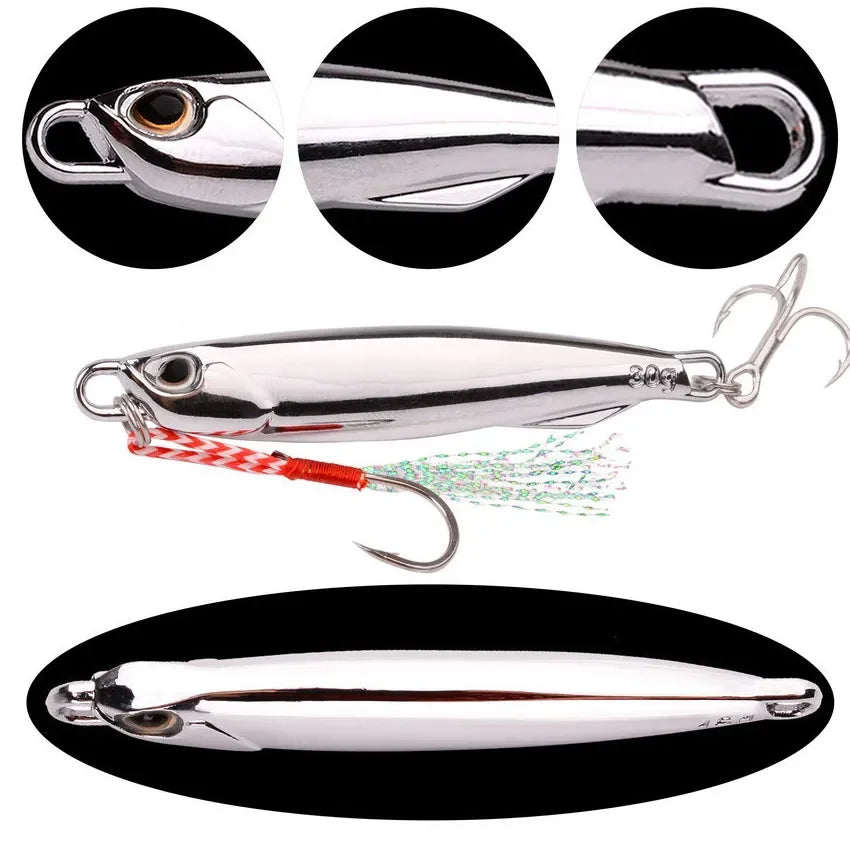 15G Silver Metal Jig Fishing Lure