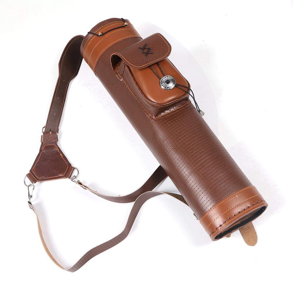 Traditional Leather Back Quiver For Archery Arrows