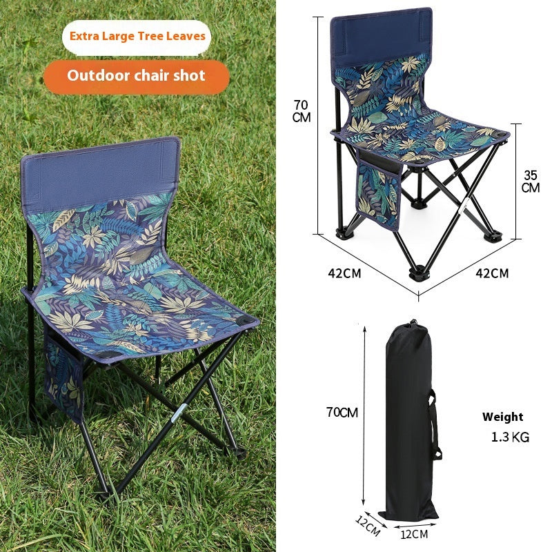Barbecue Family Camping Oxford Folding Chair
