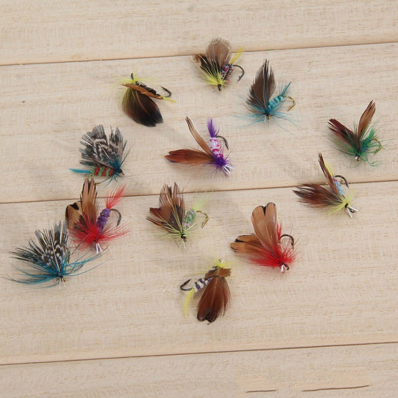 12-Piece Insect Fishing Hooks