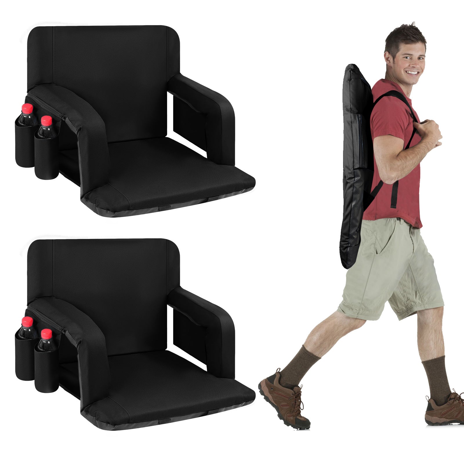 Portable Beach Chair Camping Back Cushion Foldable