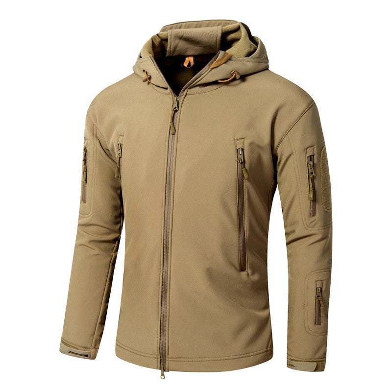 Large Size Soft Shell Fleece Outdoor Jacket Warm Camouflage Winter