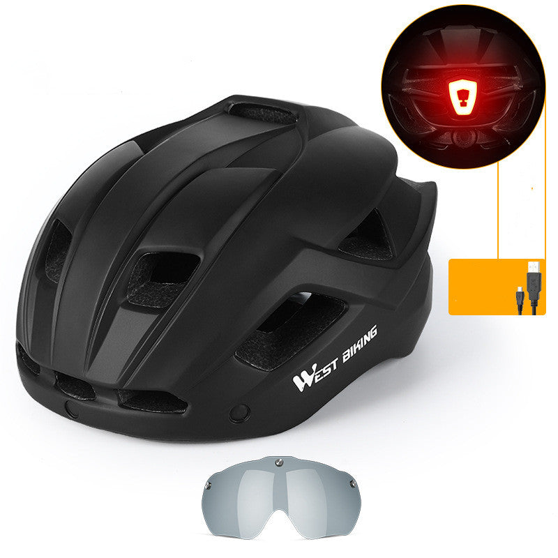 Integrated Goggles Cycling Helmet Mountain Road Bike Helmet