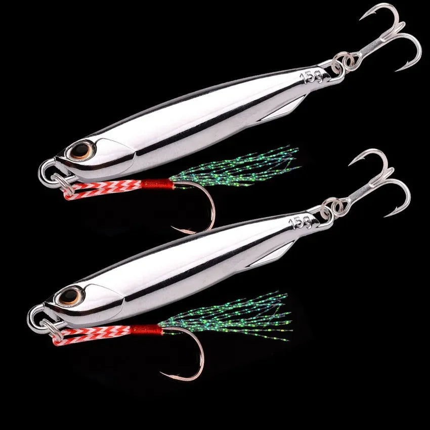 15G Silver Metal Jig Fishing Lure