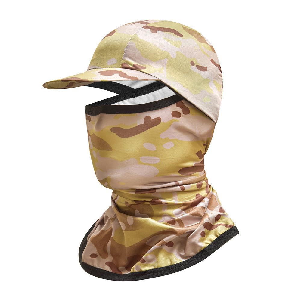 Camouflage Outdoor Sun Protection Cycling Face Mask Hat