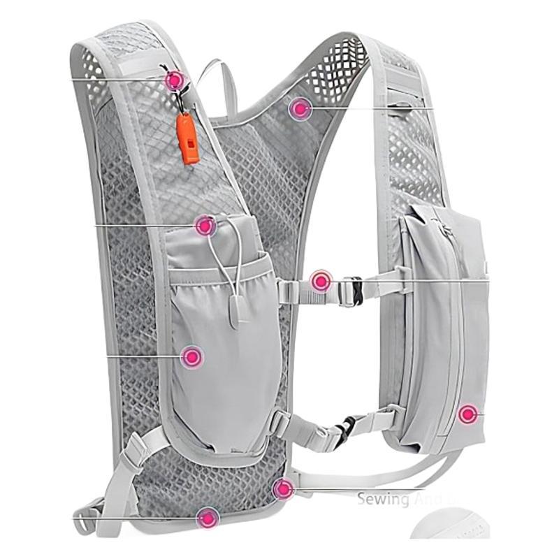 Simple Solid Color Marathon Hydration Backpack Sports Vest