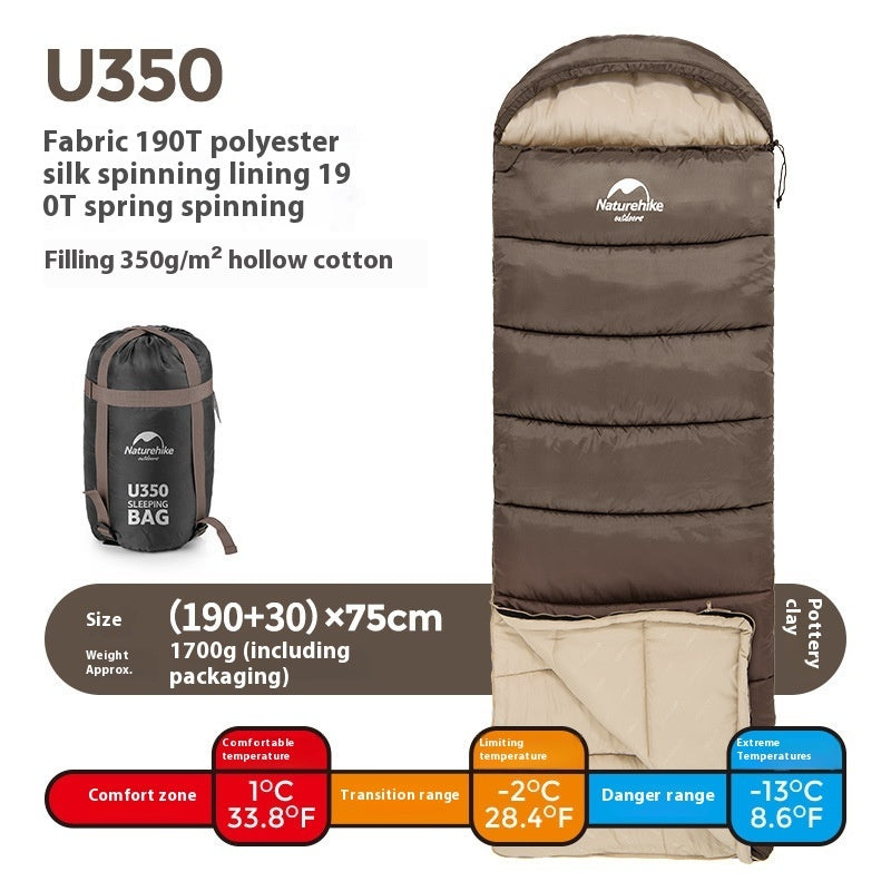 Naturehike Envelope Hooded Sleeping Bag For Cold Weather