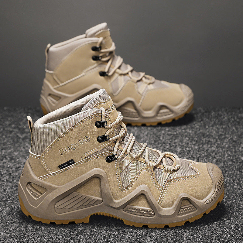 High Top Tactical Desert Boots Wear Resistant Outdoor Combat Shoes
