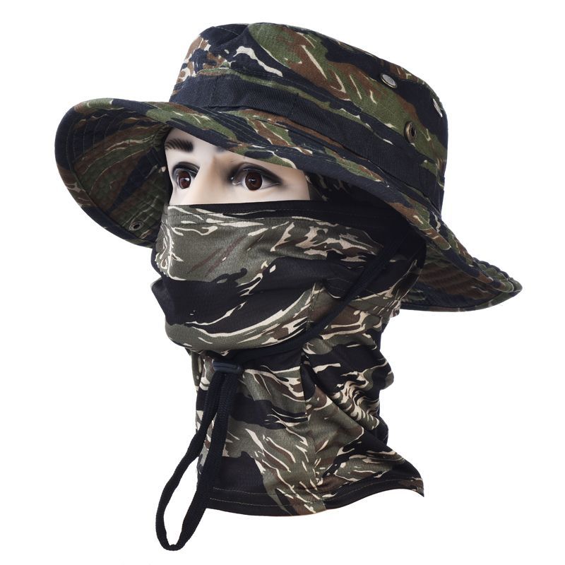Men’s Outdoor Boonie Hat Sun Mask For Camping Cycling Fishing