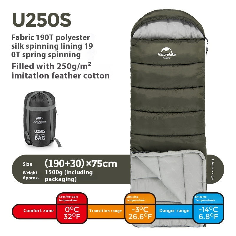 Naturehike Envelope Hooded Sleeping Bag For Cold Weather