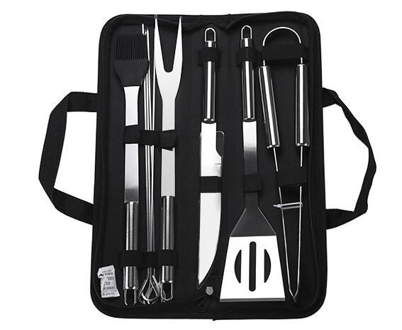 10 Piece Outdoor BBQ Grill Tool Set