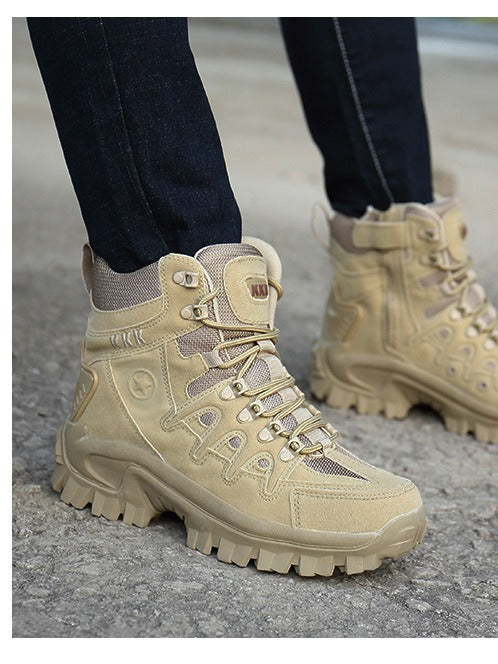 Military High Top Combat Boots Durable Outdoor Tactical Shoes