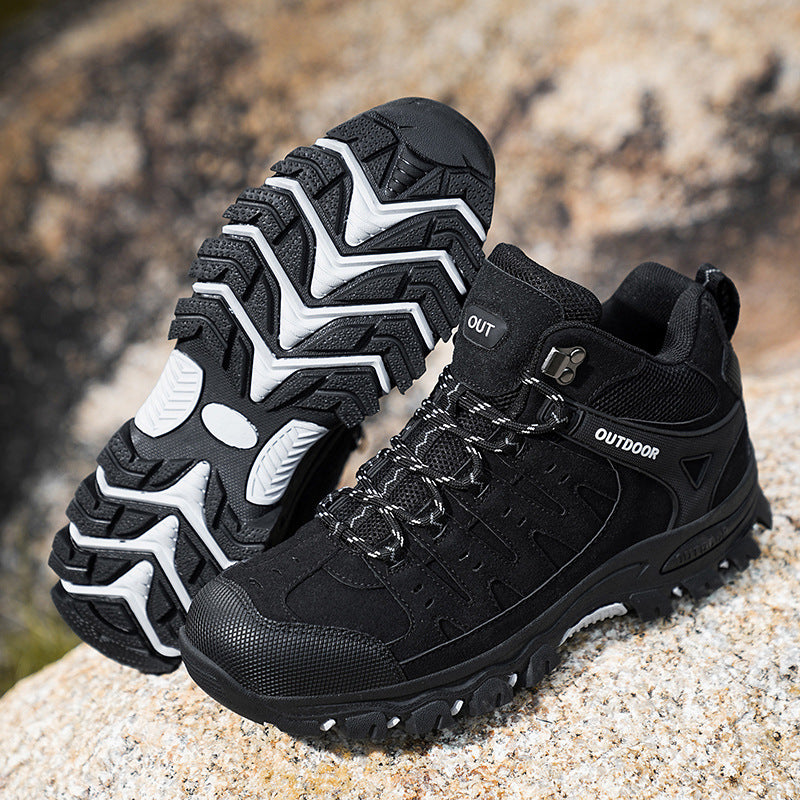Men’s Plus Size High Top Hiking Shoes Non Slip Durable