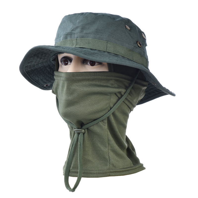 Men’s Outdoor Boonie Hat Sun Mask For Camping Cycling Fishing