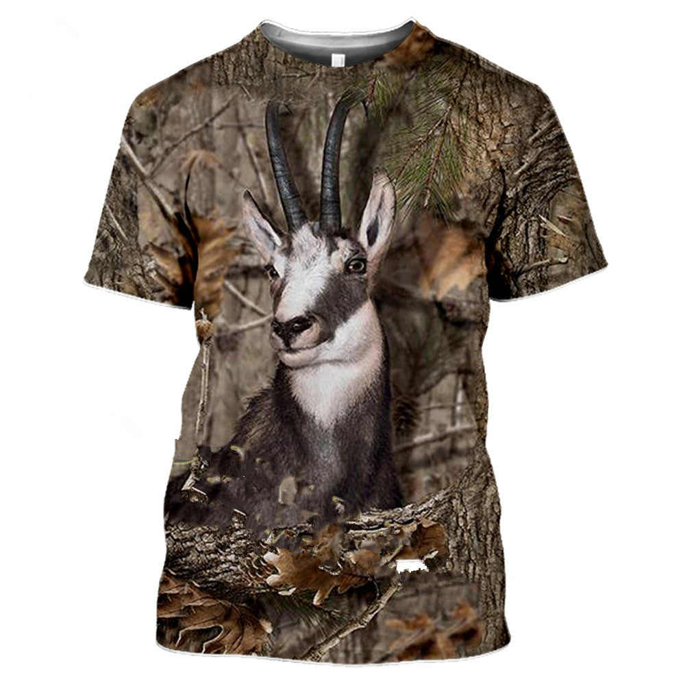 Outdoor Jungle Camouflage Animal Mesh T Shirt