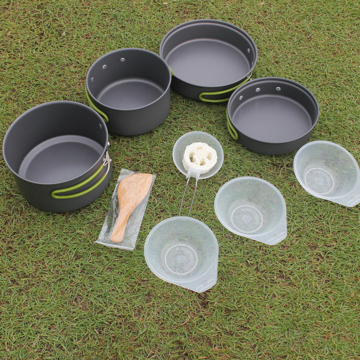 Portable Nonstick Camping Cookware Set For 2-3 People
