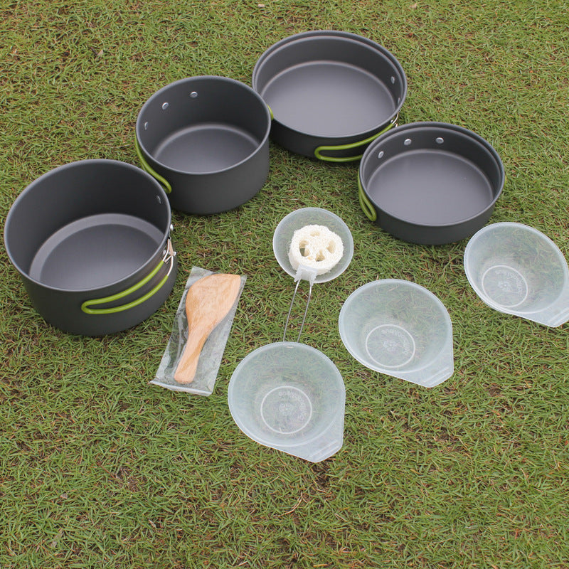 Portable Nonstick Camping Cookware Set For 2-3 People