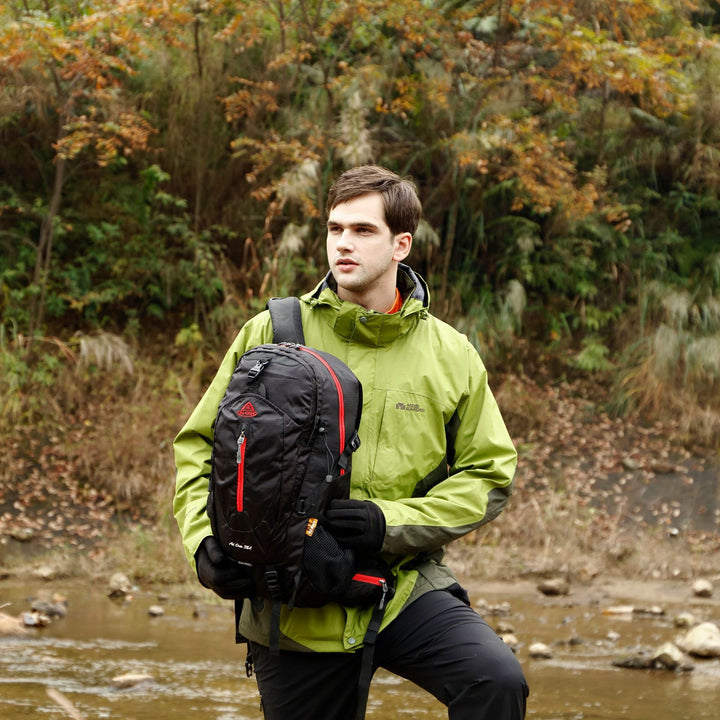 Outdoor Nylon Backpack For Mountaineering, Hiking, And Travel