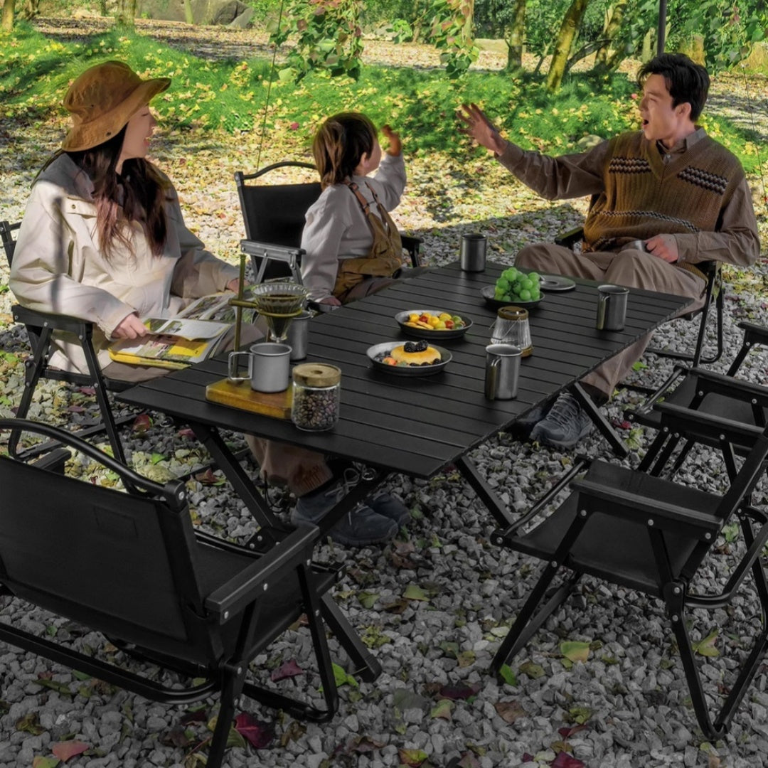 Camping Table And Chair Outdoor Folding Egg Roll Table