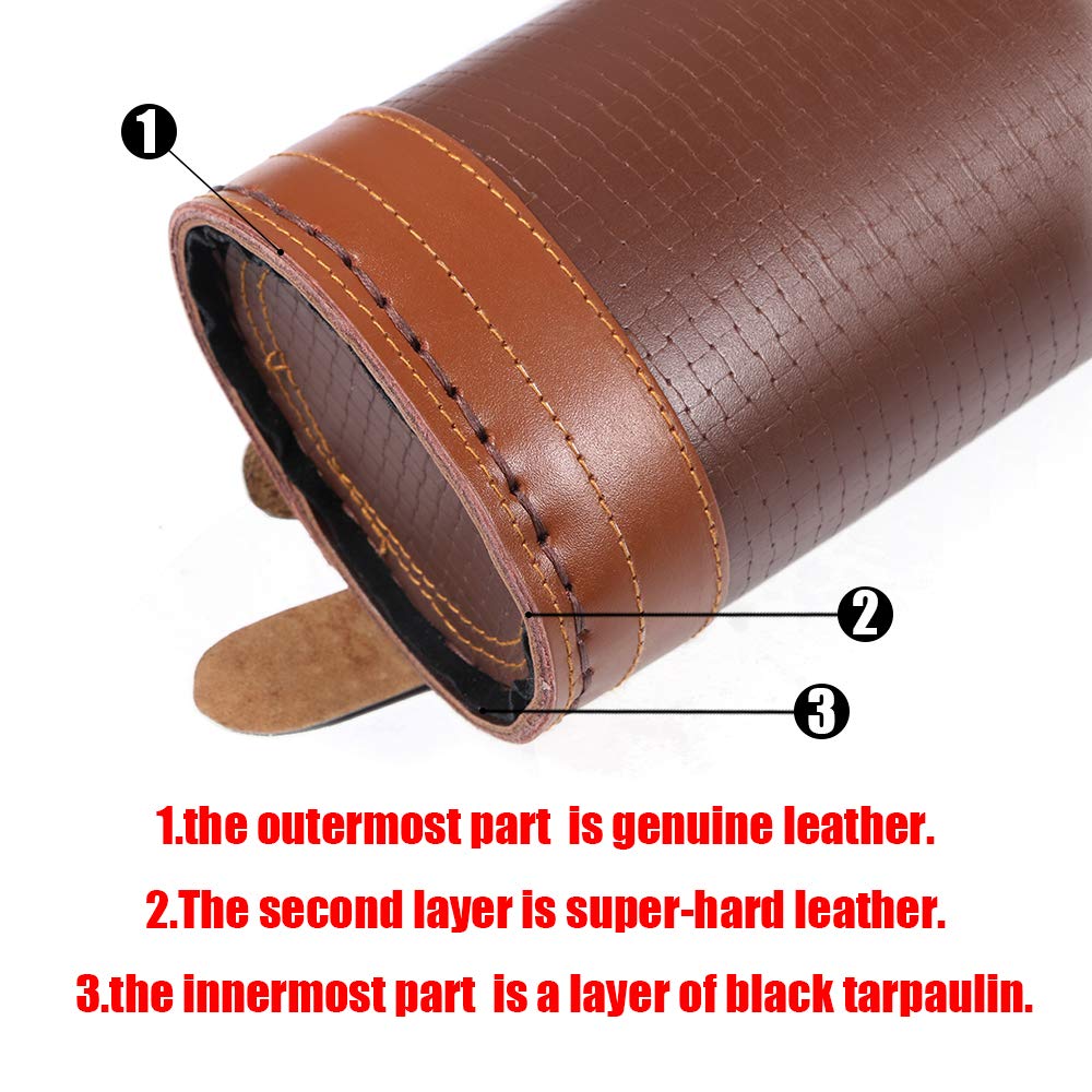 Traditional Leather Back Quiver For Archery Arrows