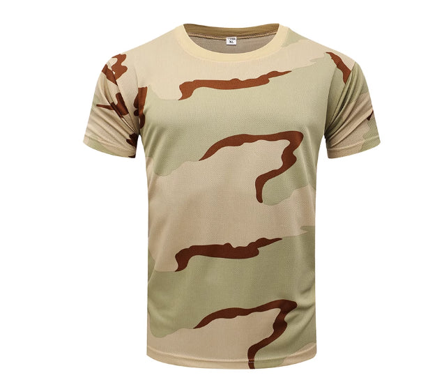 Camouflage Summer Quick-drying Mesh T-shirt