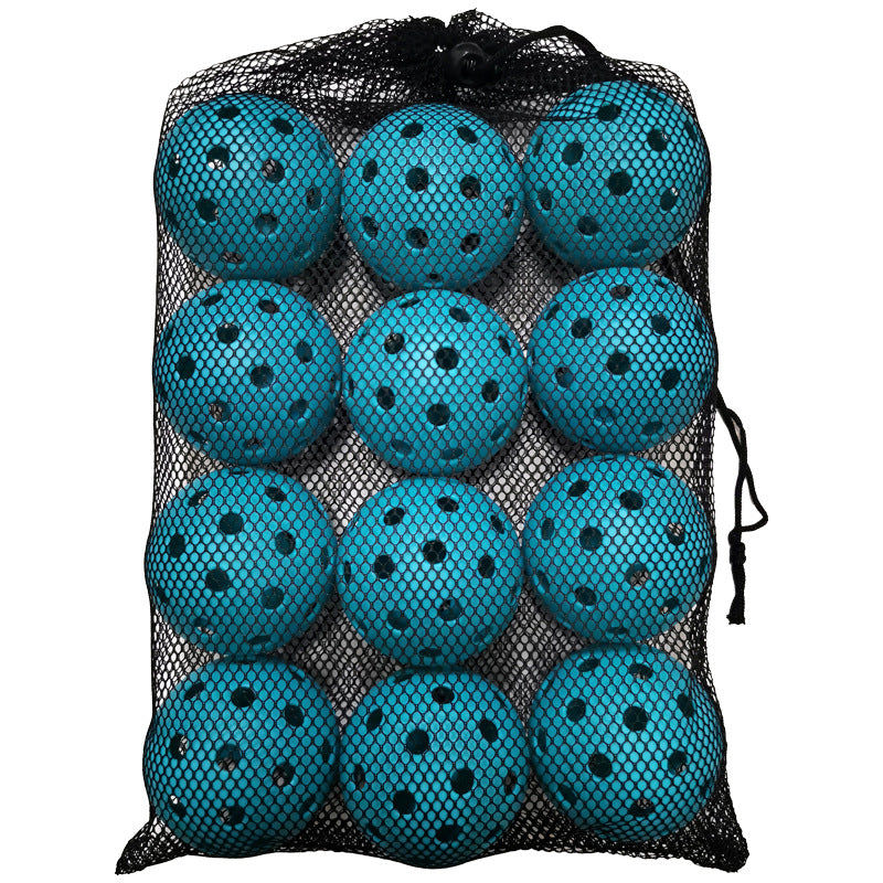 74mm 40-Hole Plastic Pickleball Set 12 Pieces With Net Bag