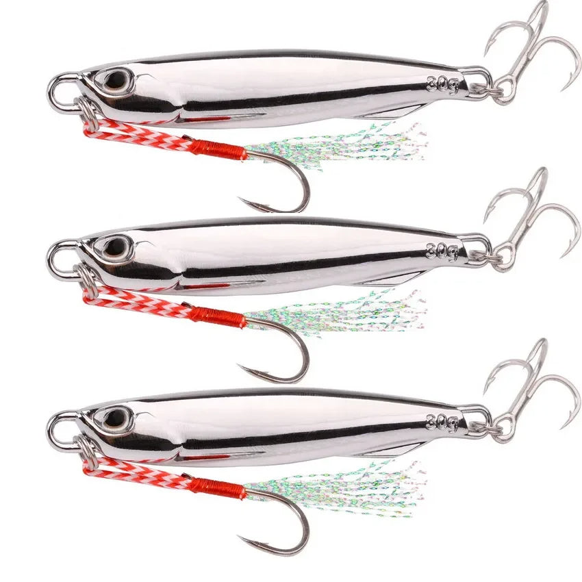 15G Silver Metal Jig Fishing Lure