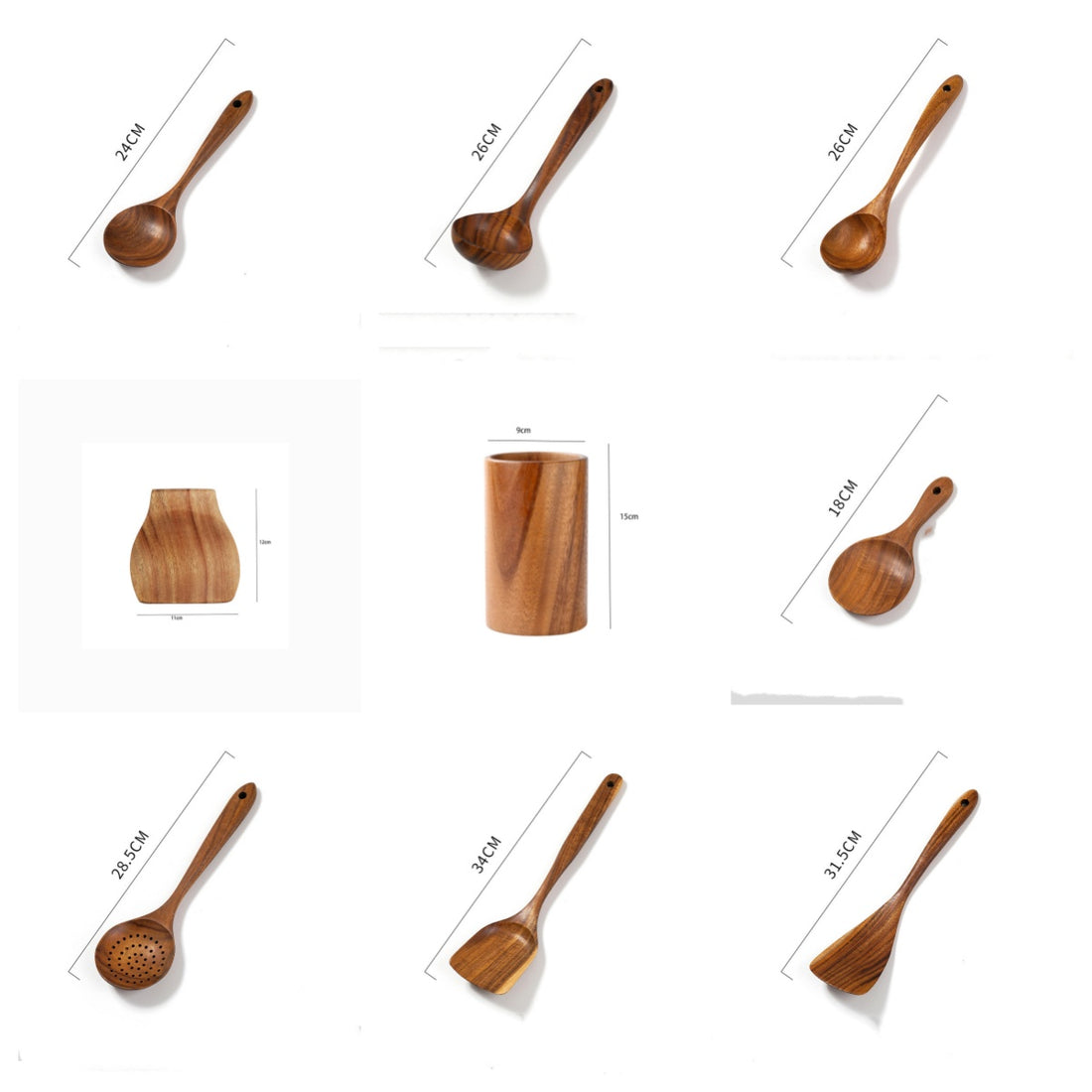 Solid Teak Wood Non Stick Cooking Spatula