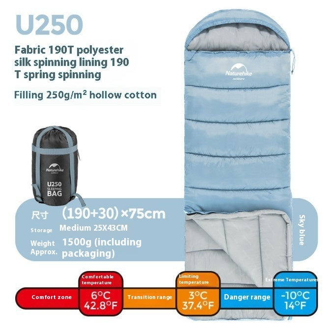 Naturehike Envelope Hooded Sleeping Bag For Cold Weather