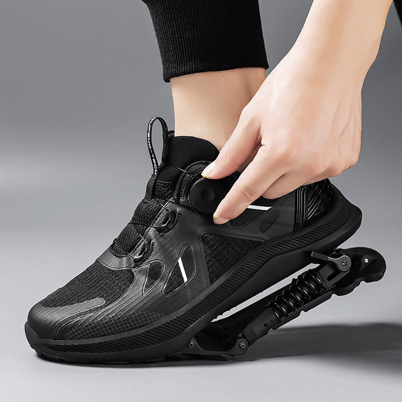 Black Tech Power Mechanical Marathon Running Shoes