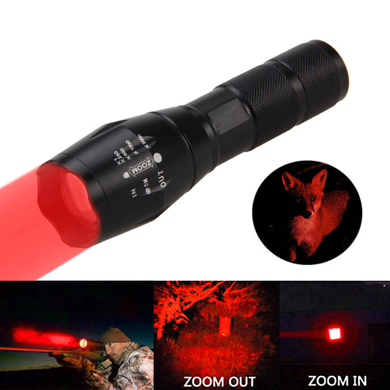 Portable Mini LED Zoom Flashlight Hunting Torch Light