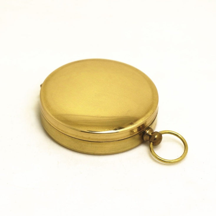 Metal Flip Pocket Compass Copper Outdoor Navigation Compass