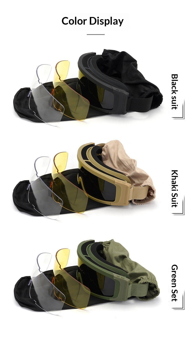 Anti-Fog Tactical Impact-Resistant Shooting Glasses Myopia Compatible