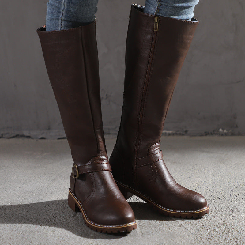 Women’s Warm Velvet High Knight Boots