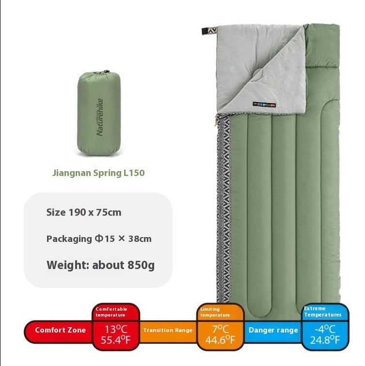 Four-Season Portable Outdoor Sleeping Bag With Dirt Protection