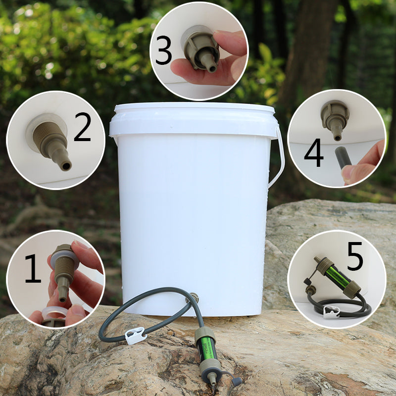 Portable Outdoor Water Purification Straw Filter Bag